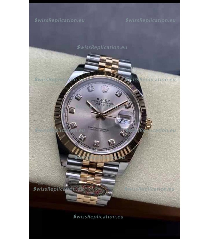 Rolex Datejust Cal.3235 Movement 1:1 Mirror Replica 904L Steel 41MM - Two Tone Rose Gold 