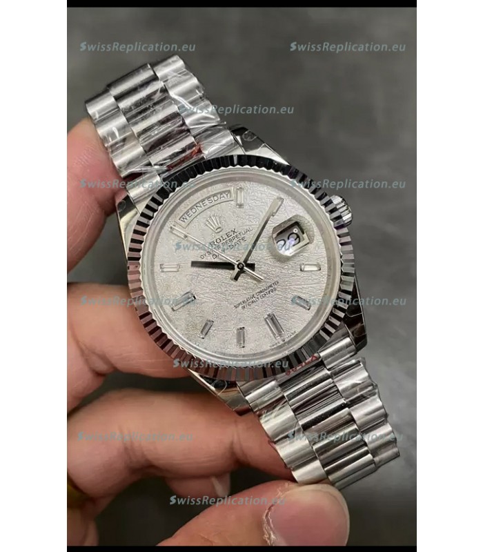 Rolex Day Date Presidential 904L Steel 40MM - Grey Dial 1:1 Mirror Quality Watch