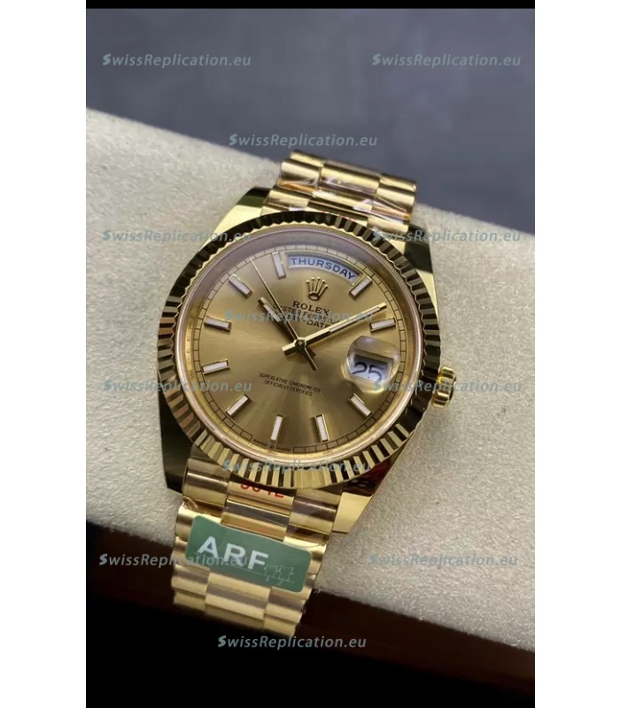 Rolex Day Date Presidential 18K Yellow Gold Watch 40MM - Gold Dial 1:1 Mirror Quality