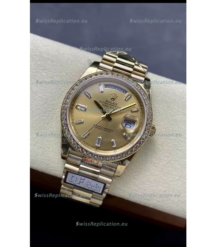 Rolex Day Date 40MM 1:1 Rose Gold in Gold Dial 1:1 Mirror Replica Watch