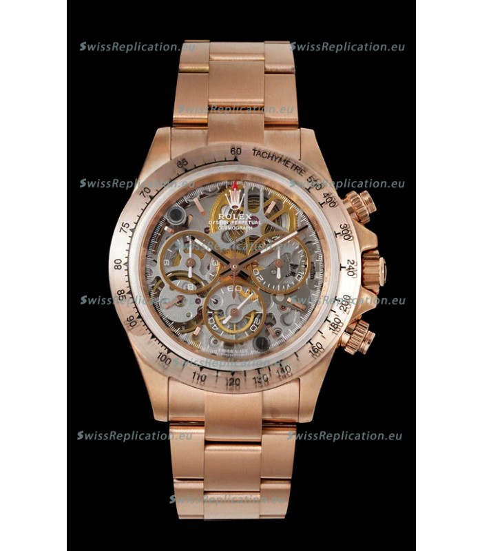 Rolex Daytona Super Clone "Artisans De Genève - Glacier" Edition Rose Gold Watch 