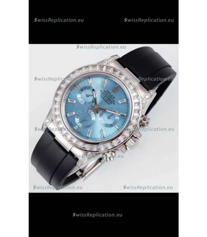 Rolex Daytona Super Clone ICE Blue Dial Stainless Steel 1:1 Mirror Cal.4131 Movement Replica Watch