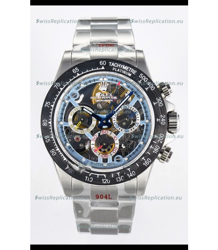 Rolex Daytona Super Clone Artisans De Geneve Stainless Steel Watch Black Carbon Bezel Watch