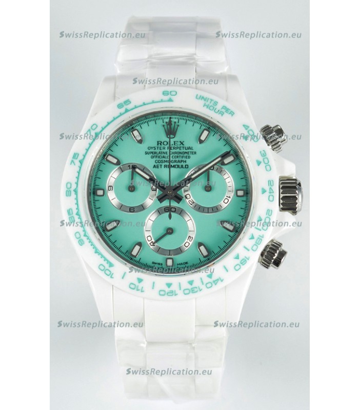 Rolex Daytona AET Remould Light Green Dial Full Ceramic Strap Watch in Cal.4130 Movement