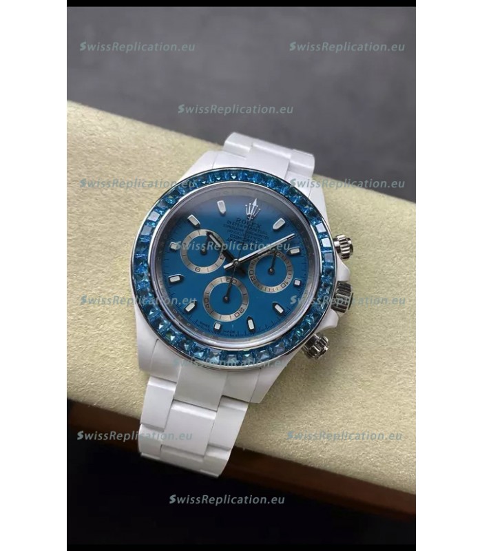 Rolex Daytona AET Remould Dark Blue Dial Full Ceramic Strap Watch in Cal.4130 Movement