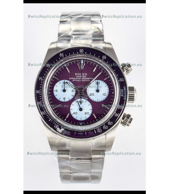 Rolex Daytona Super Clone Artisans De Geneve Edition Maroon Dial Swiss Replica Watch