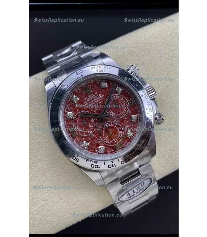 Rolex Cosmograph Daytona Grossular Rubellite Dial Original Cal.4130 Movement - 904L Steel Watch