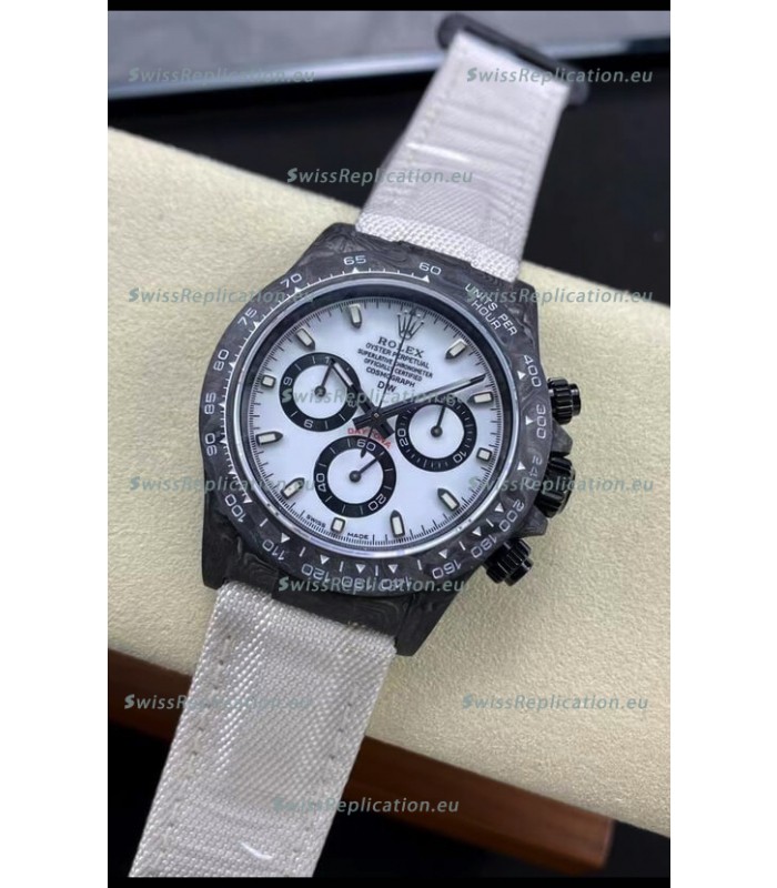 Rolex Daytona DiW Edition "All Black/White" Watch - Forged Cabon Casing 1:1 Mirror Replica