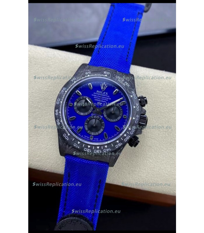 Rolex Daytona DiW Miami Blue Edition Watch - Forged Cabon Casing 1:1 Mirror Replica