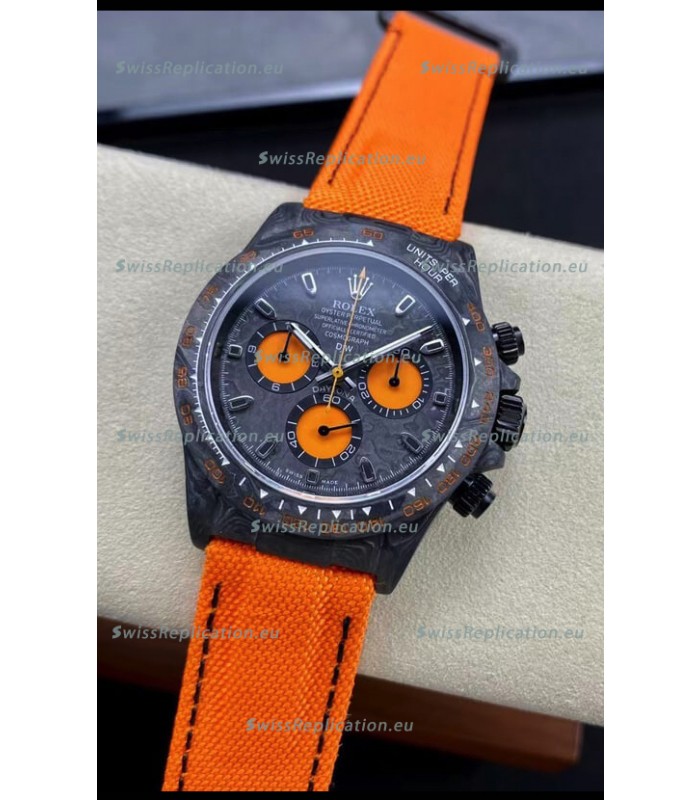 Rolex Daytona DiW Orange Carbon Edition Watch - Forged Cabon Casing 1:1 Mirror Replica
