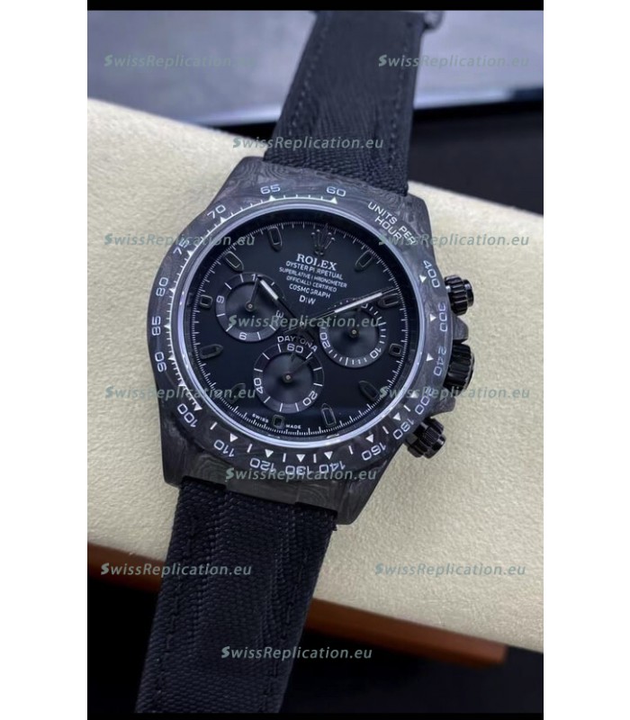 Rolex Daytona DiW All Black Edition Watch - Forged Cabon Casing 1:1 Mirror Replica