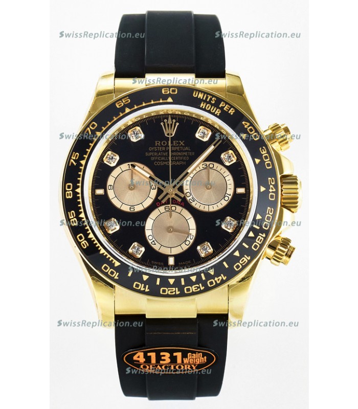 Rolex Cosmograph Daytona M126518 Yellow Gold Black Diamonds Dial Original Cal.4131 Movement