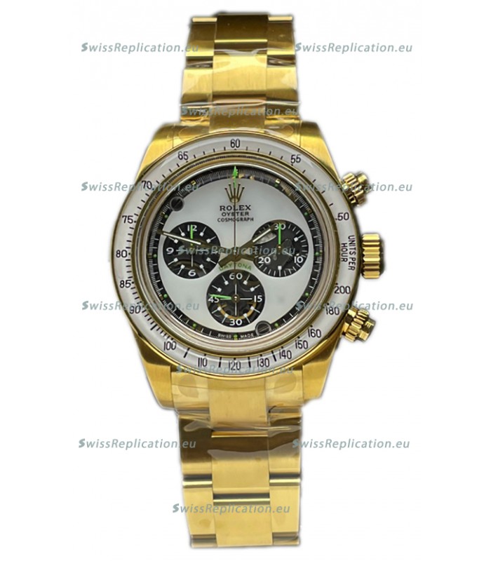 Rolex Daytona 116508 Neon Artisans De Geneve Yellow Gold Watch Swiss Replica 
