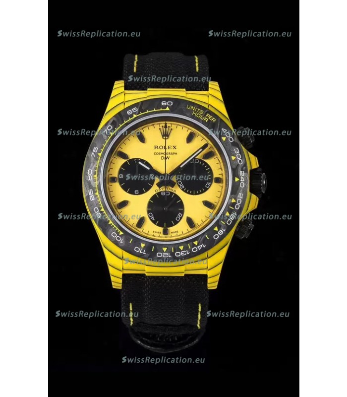 Rolex Cosmograph Daytona DiW BUMBLEBEE Edition Carbon Fiber Watch - Cal.4130 Movement 