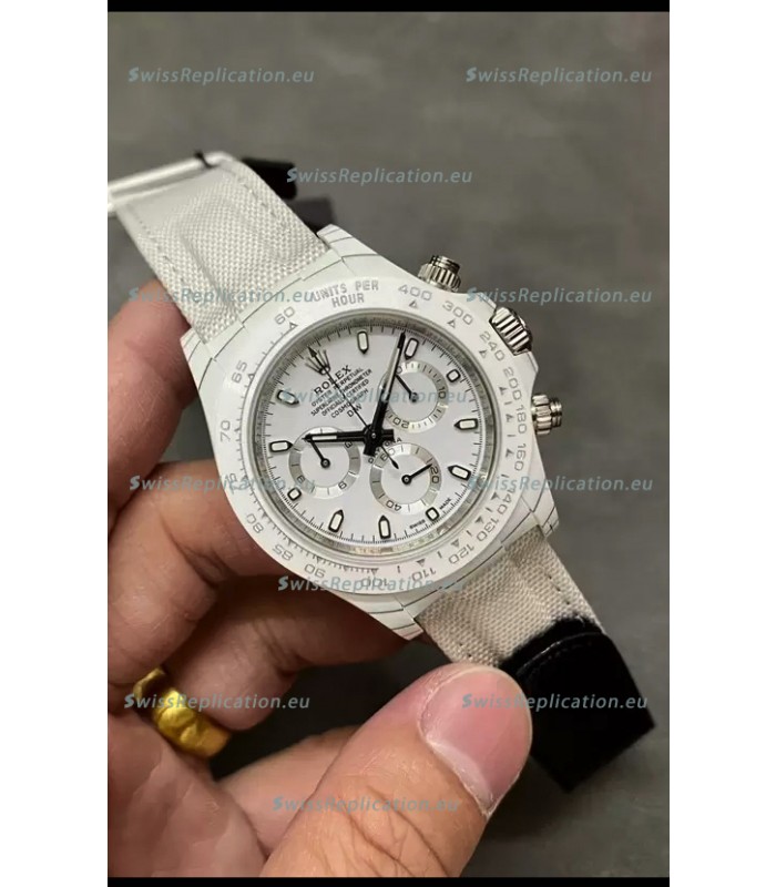 Rolex Cosmograph Daytona DiW Edition White Carbon Fiber Watch - Cal.4130 Movement 