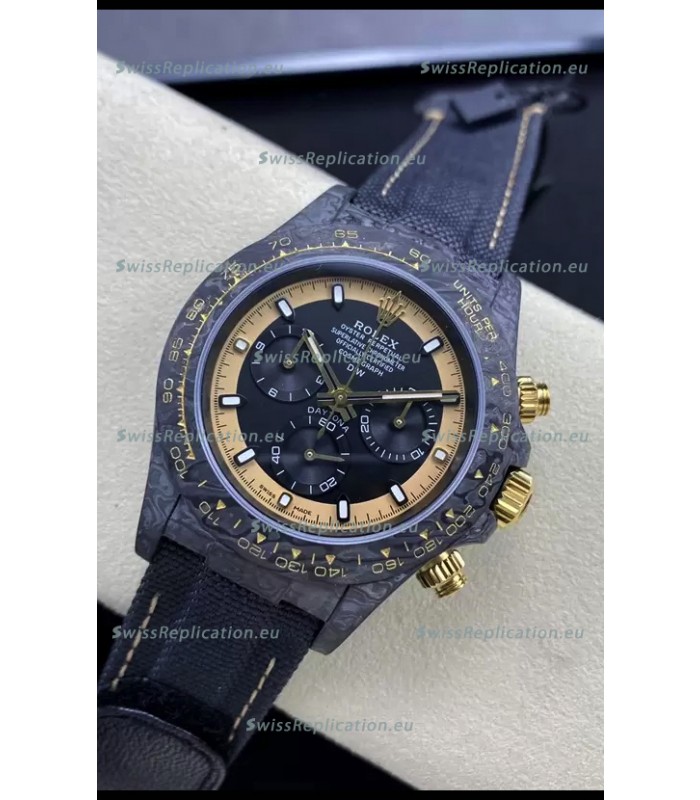Rolex Cosmograph Daytona DiW CREAM INVERT GOLD Edition Carbon Fiber Replica Watch 