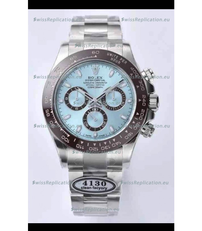 Rolex Cosmograph Daytona ICE Blue Dial Original Cal.4130 Movement - 904L Steel Watch