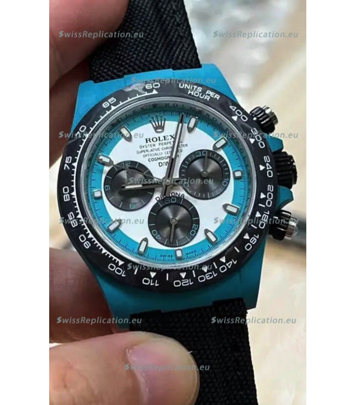 Rolex Cosmograph Daytona DiW CELESTE INVERT Edition Carbon Fiber Watch - Cal.4130 Movement 