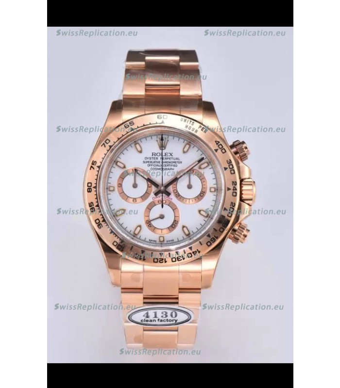 Rolex Cosmograph Daytona M116505-0010 Rose Gold Original Cal.4130 Movement - 904L Steel Watch