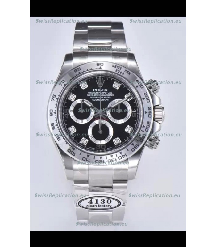 Rolex Cosmograph Daytona M116509-0055 Original Cal.4130 Movement - 904L Steel Watch Black Dial