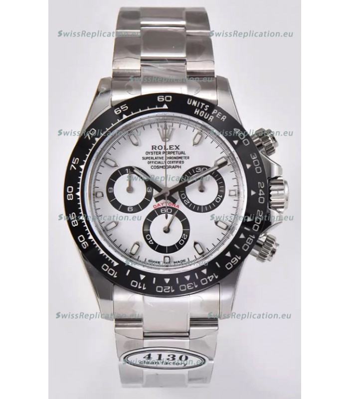 Rolex Cosmograph Daytona M116500LN Original Cal.4130 Movement - 904L Steel Watch in White Dial