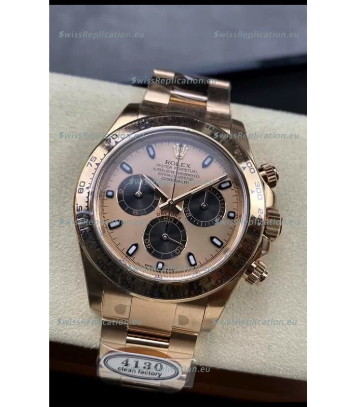 Rolex Cosmograph Daytona M116505-0009 Rose Gold Original Cal.4130 Movement - 904L Steel Watch