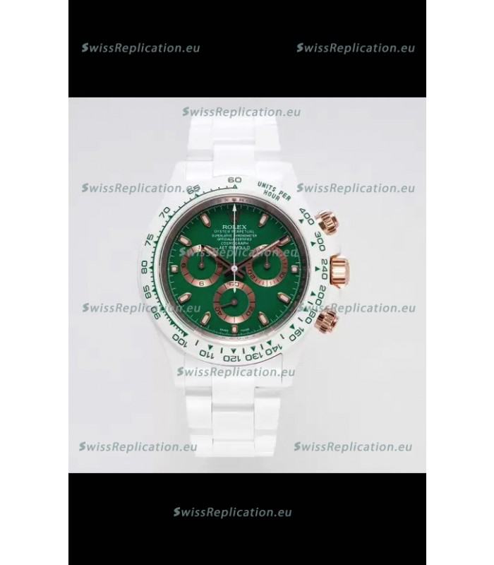 Rolex Daytona AET Remould Green Dial Full Ceramic Strap Watch in Cal.4130 Movement