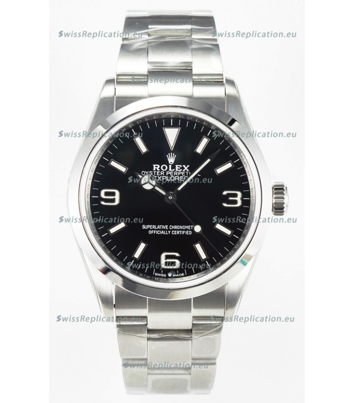 Rolex Explorer I Super Clone M124270 Black Dial 40MM - 904L Steel in ETA 3230 Movement