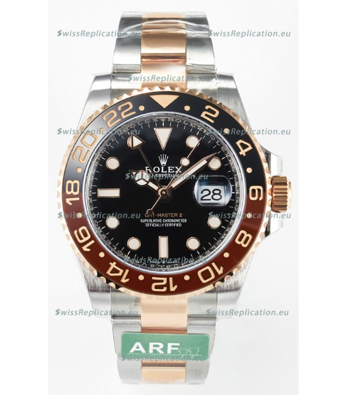 Rolex GMT Masters II Super Clone M126711CHNR-0002 Everose Two Tone Gold Swiss Replica Watch