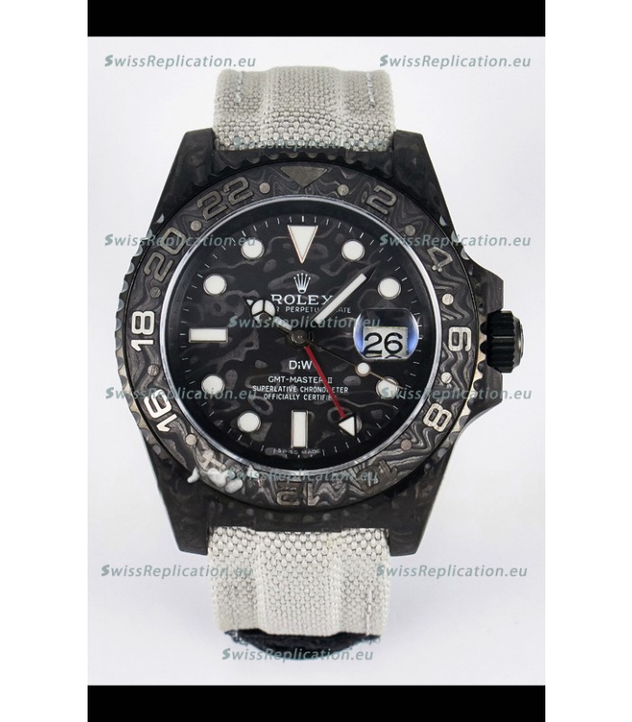Rolex GMT Masters II Super Clone DiW Edition Swiss Replica Lightweight Carbon Casing Watch 