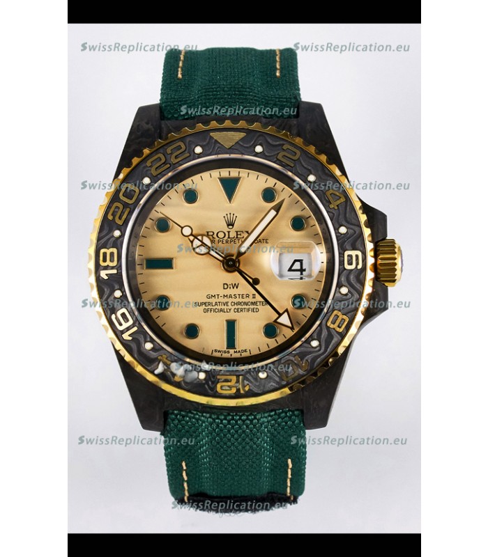 Rolex GMT Masters II Super Clone DiW Edition Swiss Replica Lightweight Carbon Casing Watch 