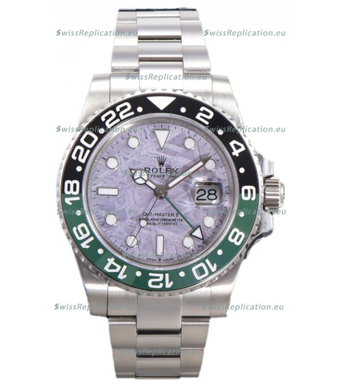 Rolex GMT Masters II 126720 Cal.3285 Pink Meteorite Dial 904L Steel in Oyster Strap Swiss Replica