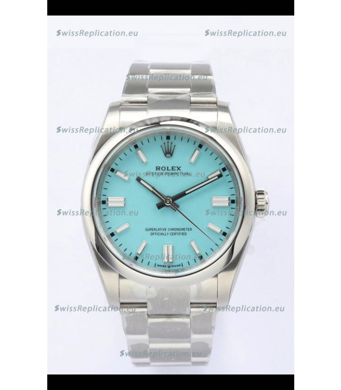 Rolex Oyster Perpetual REF#126000 36MM Swiss Movement Swiss Replica Blue Dial 904L Steel 1:1 Mirror Replica Watch