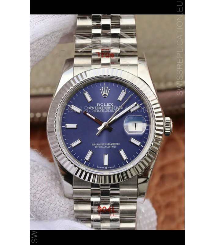 Rolex Datejust 36MM ETA-3135 Movement Swiss Replica in 904L Steel in White Roman Dial 