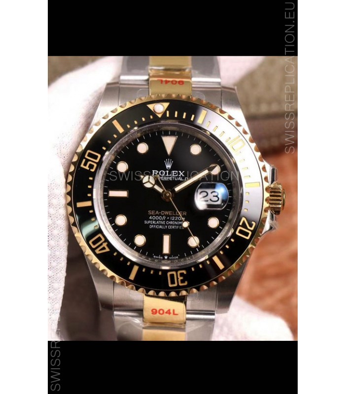 Rolex Sea-Dweller 126603 Swiss Replica Watch 1:1 Mirror Replica in Two Tone Casing 904L Steel 
