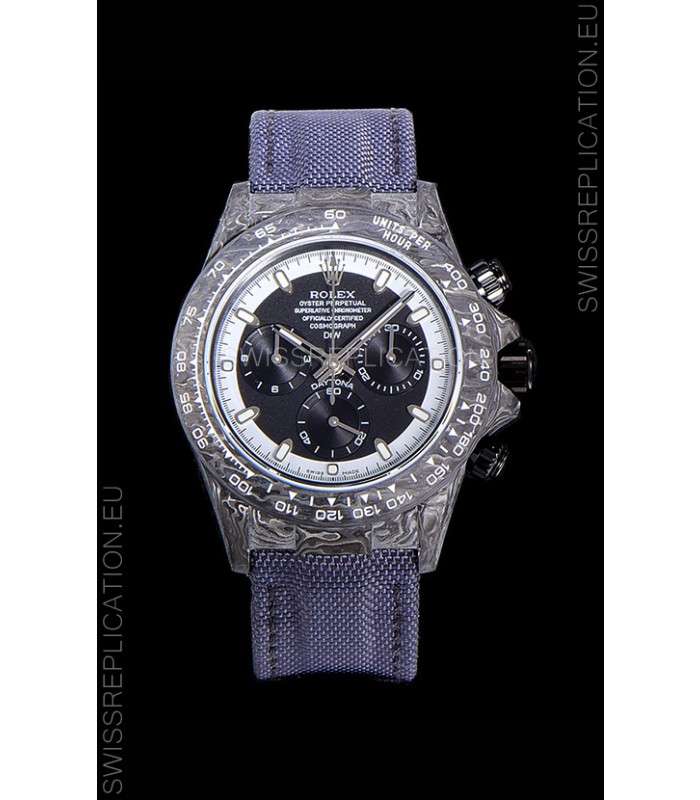Rolex Daytona DiW Edition "Cream Invert" Forged Cabon Casing 1:1 Mirror Replica