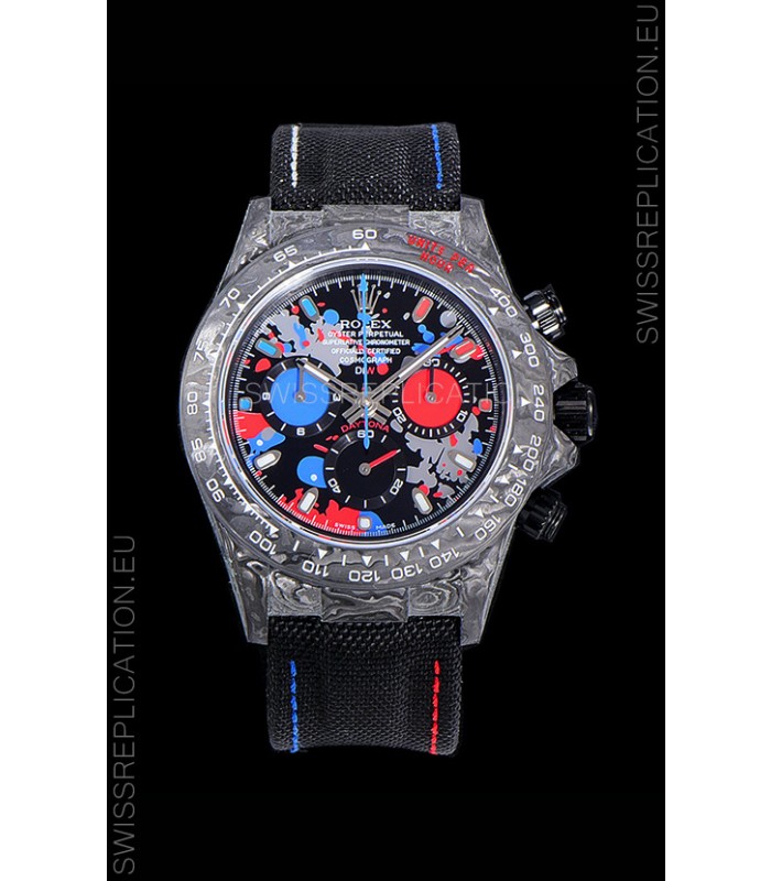 Rolex Daytona DiW Edition Multicolored Dial Edition Forged Cabon Casing 1:1 Mirror Replica