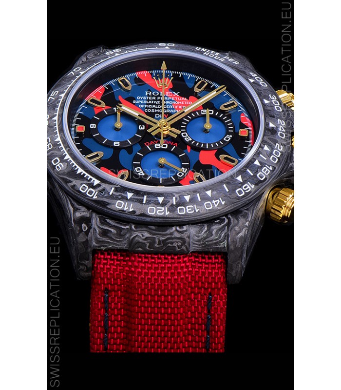 Rolex Daytona DiW Edition Multicolored Dial Edition Forged Cabon Casing 1:1 Mirror Replica