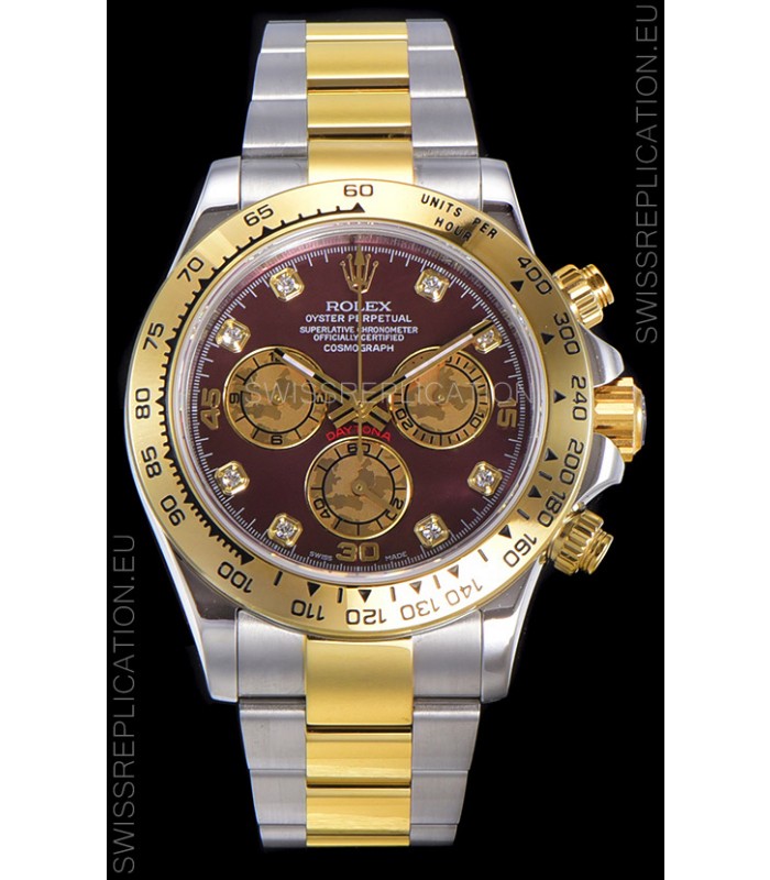 Rolex Daytona Two Tone Yellow Gold Original Cal.4130 Movement - 1:1 Mirror 904L Steel Watch