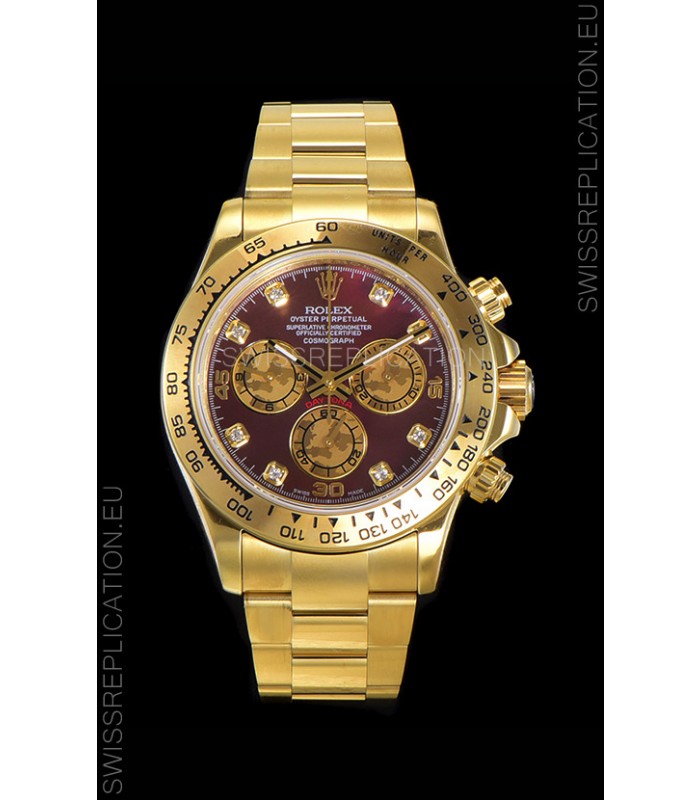 Rolex Daytona 18K Yellow Gold Original Cal.4130 Movement - 1:1 Mirror 904L Steel Watch