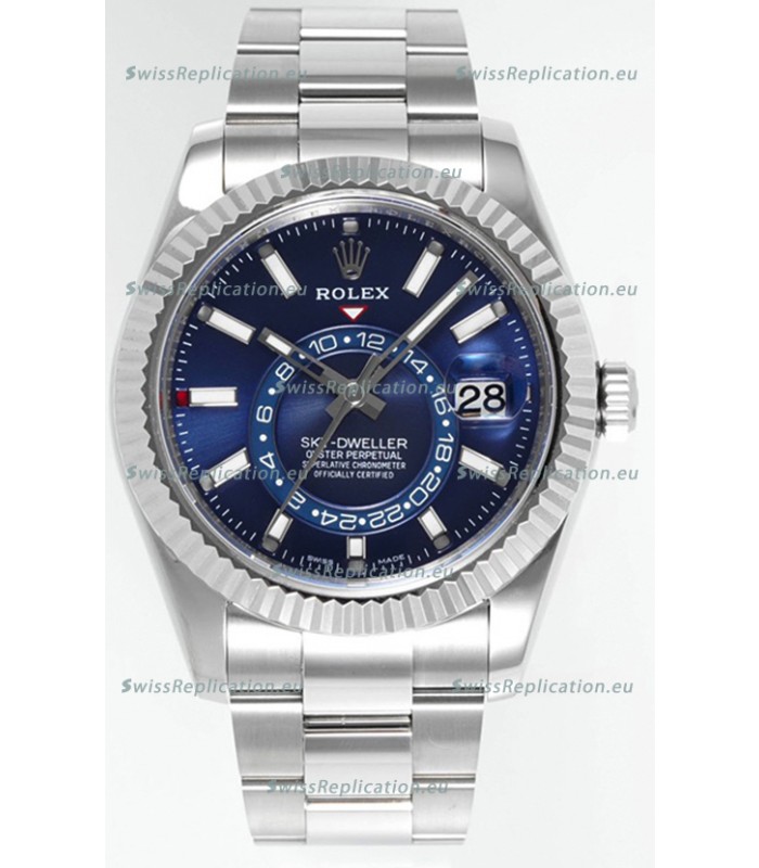 Rolex Sky-Dweller REF #m336934 Blue Dial Watch in 904L Steel Case - Super Clone Watch
