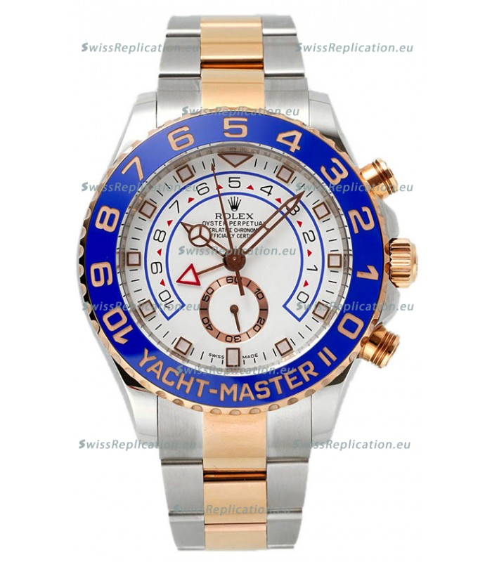 Rolex Yachtmaster II Stainles Steel Ref.116681 1:1 Two Tone Mirror Replica Watch 