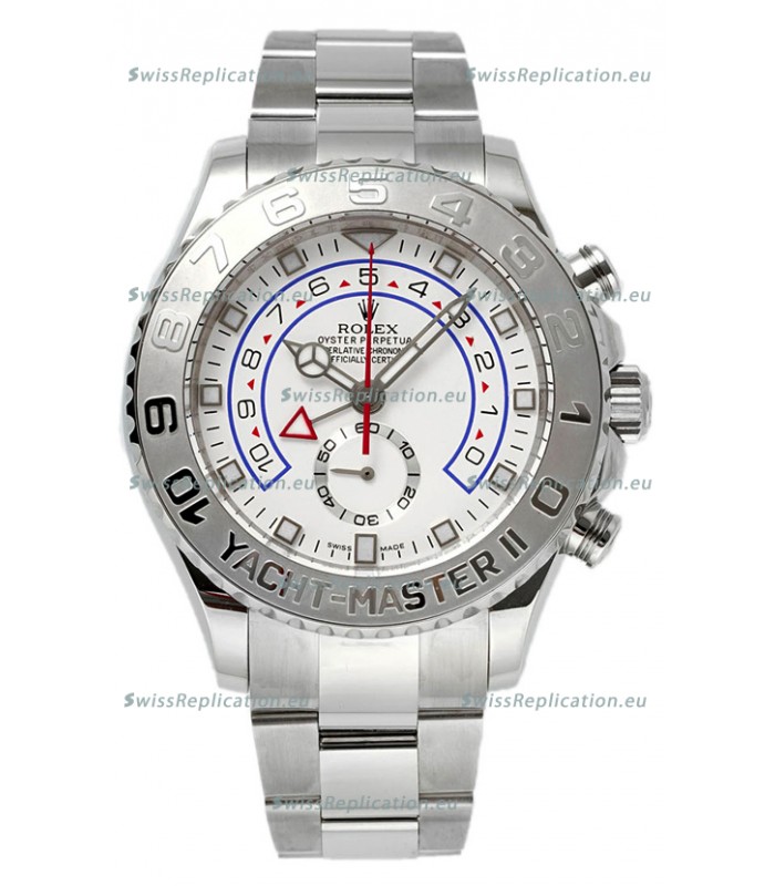 Rolex Yachtmaster II Stainles Steel Ref.116689 1:1 White Gold Plated Bezel 
