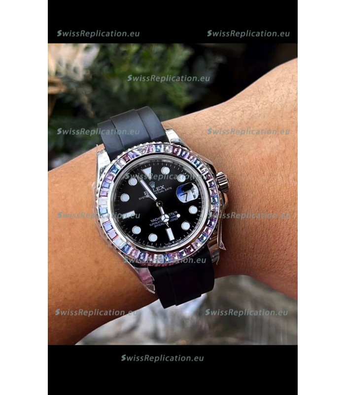 Rolex Yachtmaster 126679 White Gold Diamonds Cal.3235 Swiss 1:1 Ultimate 904L Steel Watch