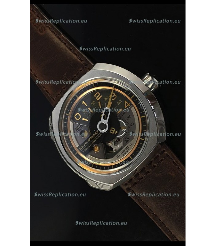SevenFriday V02-01 Miyota 82S7 Movement 1:1 Edition Gold/Brown Dial