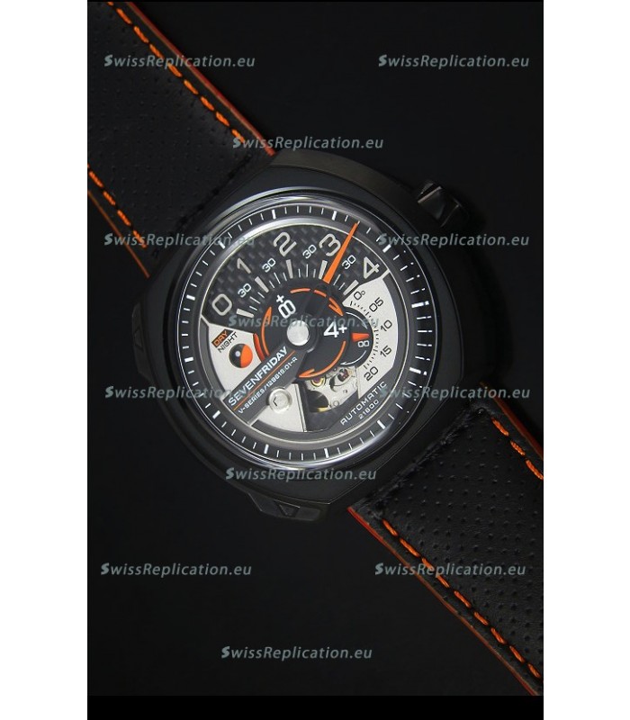 SevenFriday V02-01 Miyota 82S7 Movement 1:1 Edition Carbon Dial