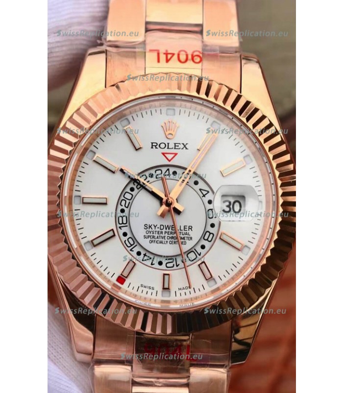 Rolex Sky-Dweller Everose Gold Oyster 42MM 1:1 Mirror Replica Watch 