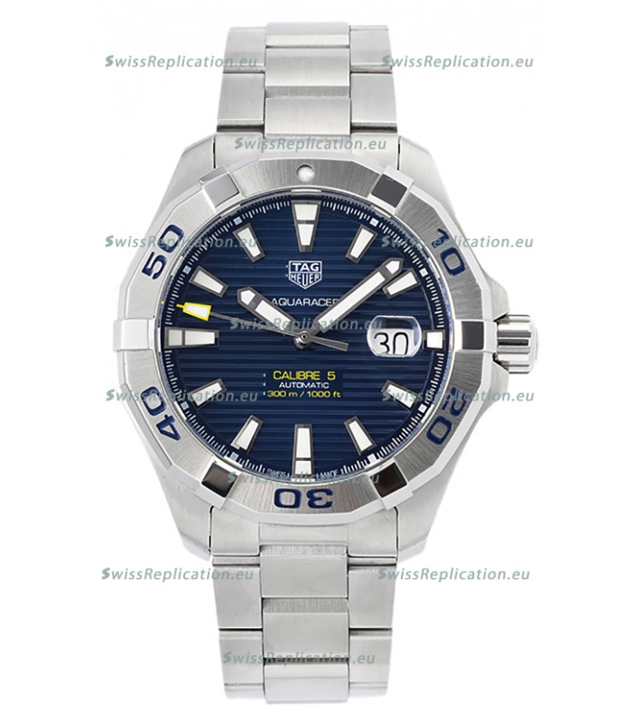 Tag Heuer Aquaracer Calibre 5 1:1 Mirror Replica Watch Blue Dial 904L Steel 44MM