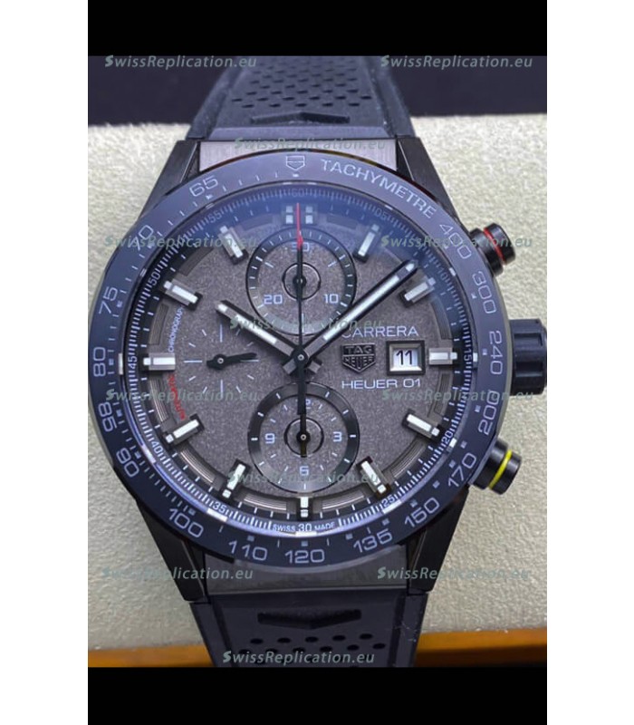 Tag Heuer Carrera Heuer 01 Swiss Replica Watch in Ceramic Casing - Grey Dial 