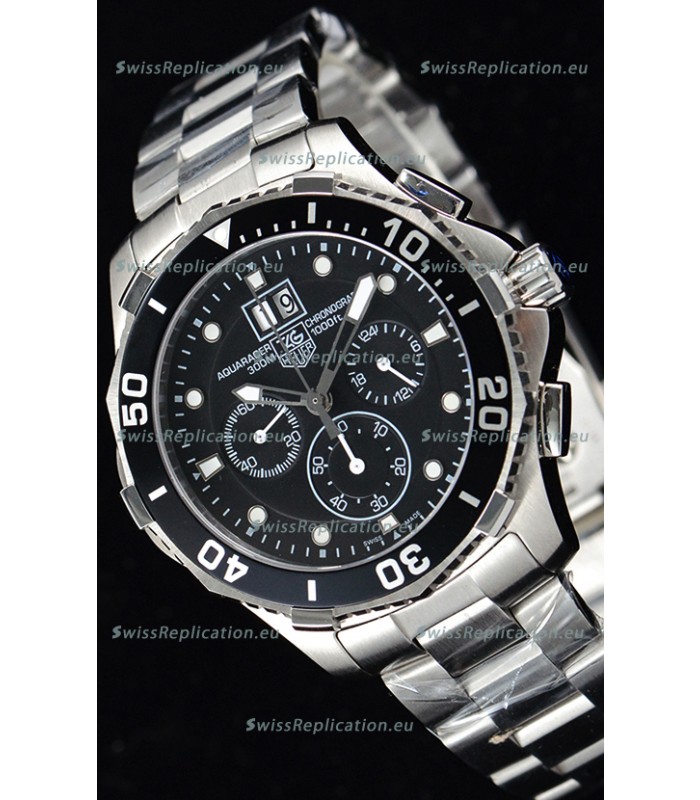 Tag Heuer Aquaracer Chronograph Swiss Quartz Black Dial Watch 
